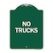 Signmission Designer Series Sign-Truck Sign No Trucks, Green & White Aluminum Sign, 18" x 24", GW-1824-22786 A-DES-GW-1824-22786 - alternate 1